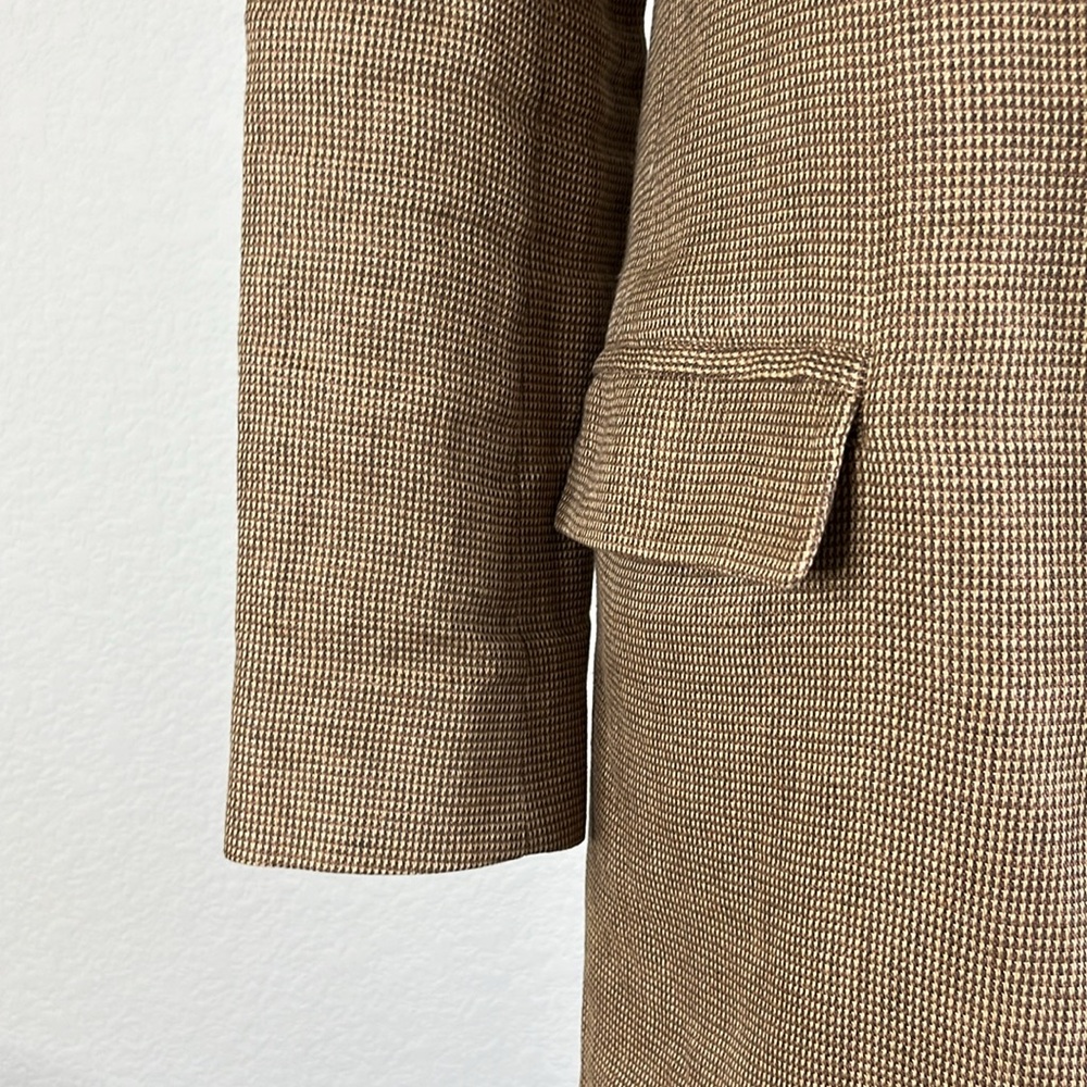A.P.C. Car Tweed Hounstooh Classic Brown Blazer Caot Jacket - Picture 3 of 9